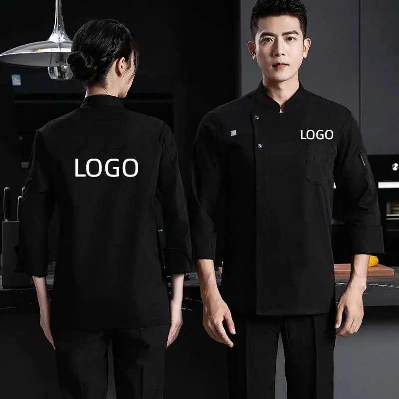 cozimento-chef-workwear-logotipo-personalizado-bolo-pao-sobremesa-loja-roupas-restaurante-chef-manga-comprida-uniforme-masculino-feminino-bordado