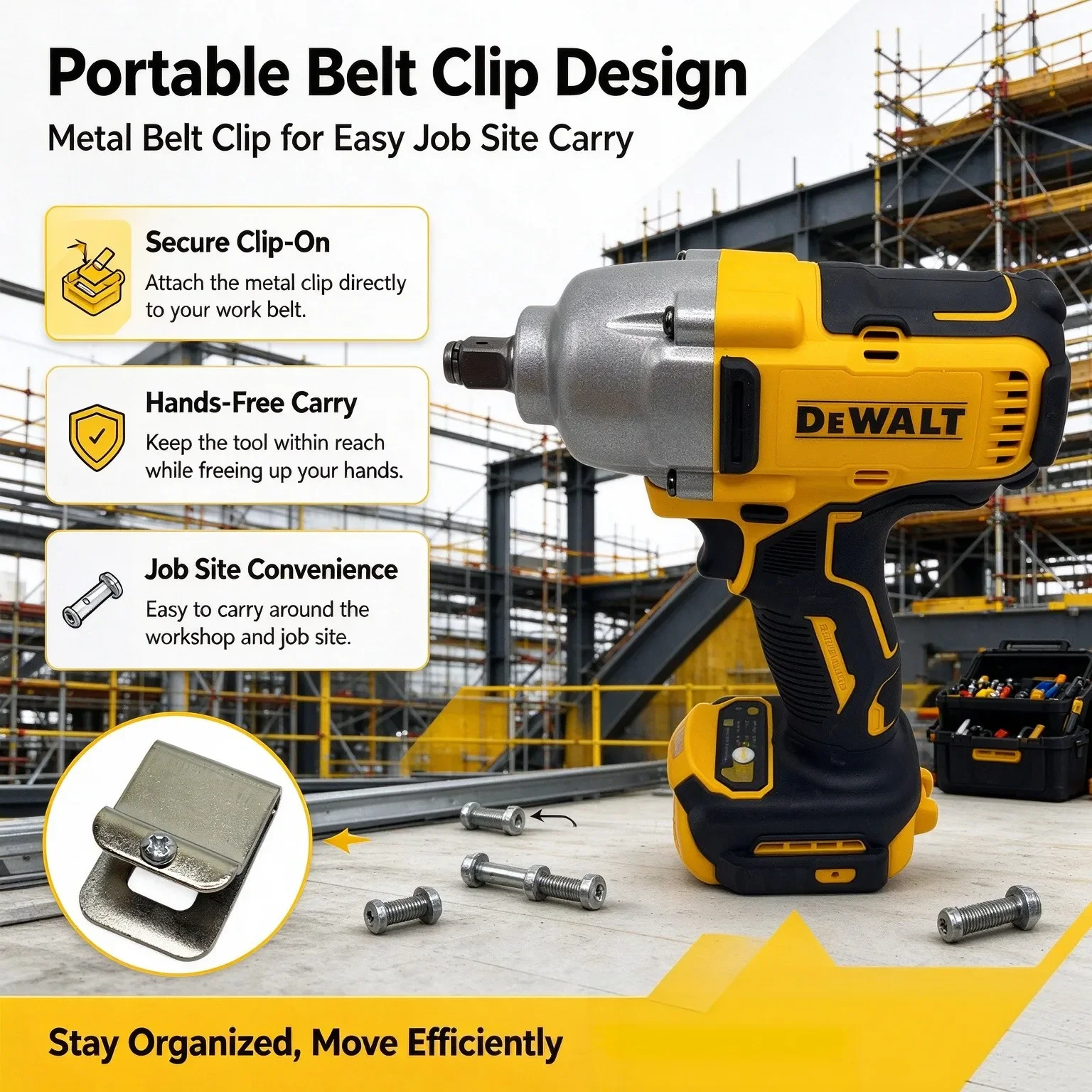DEWALT DCF900 3-Speed Cordless Impact Wrench, 20V MAX XR 1/2" High Torque Tool for Tire Removal & Fastening