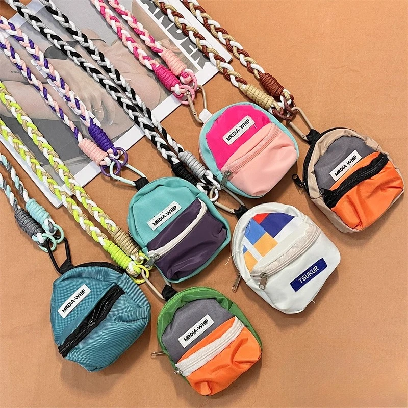 

Unique Dopamine Woven Lanyard - Cute Coin Pouch + Phone Strap, Long Crossbody, Great for Outdoor Trips & Keys (Girls’ Style)