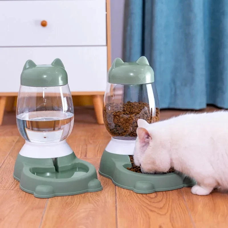 2.2/2.5L Dog Food Water Bowl Automatic Feeder Dispenser for Cat Dog Large Capacity Pet Drinking Bowl Cat Supplies