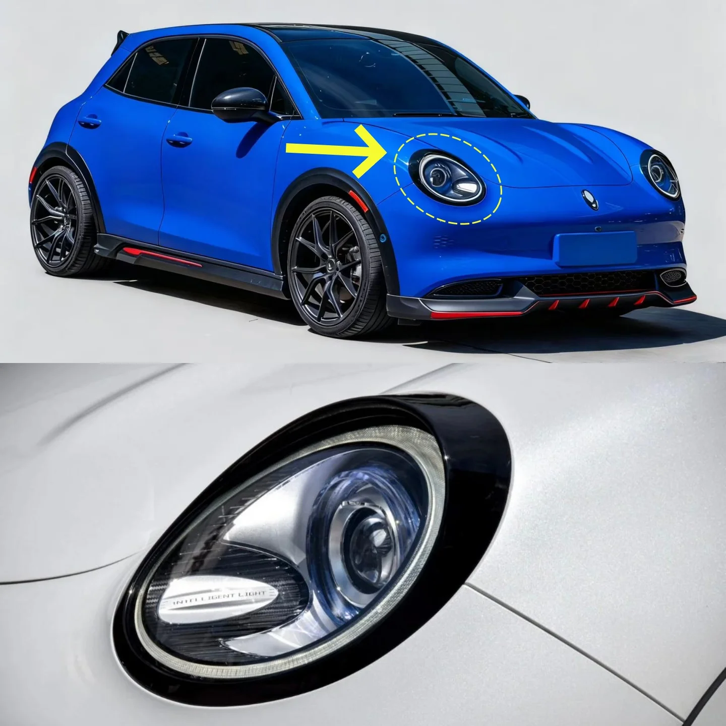 For 2021-2024 GWM funky cat ora 03 GT Front Headlight Eyebrow Eyelid Cover Trim Tuning Exterior Accessories Body Kit Styling