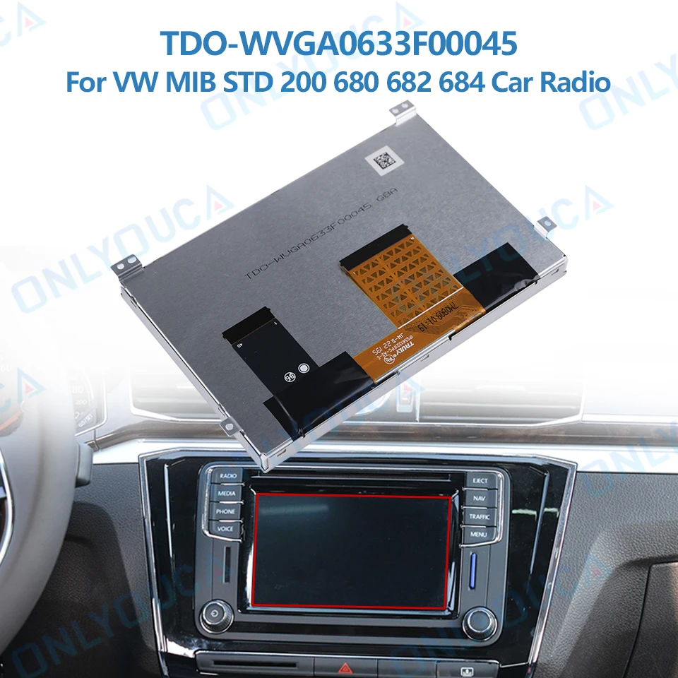 

New 6.5 Inch 40 Pins Touch Screen LCD TDO-WVGA0633F00045 for VW MIB STD 200 680 682 684 Car Multimedia Navigation Radio