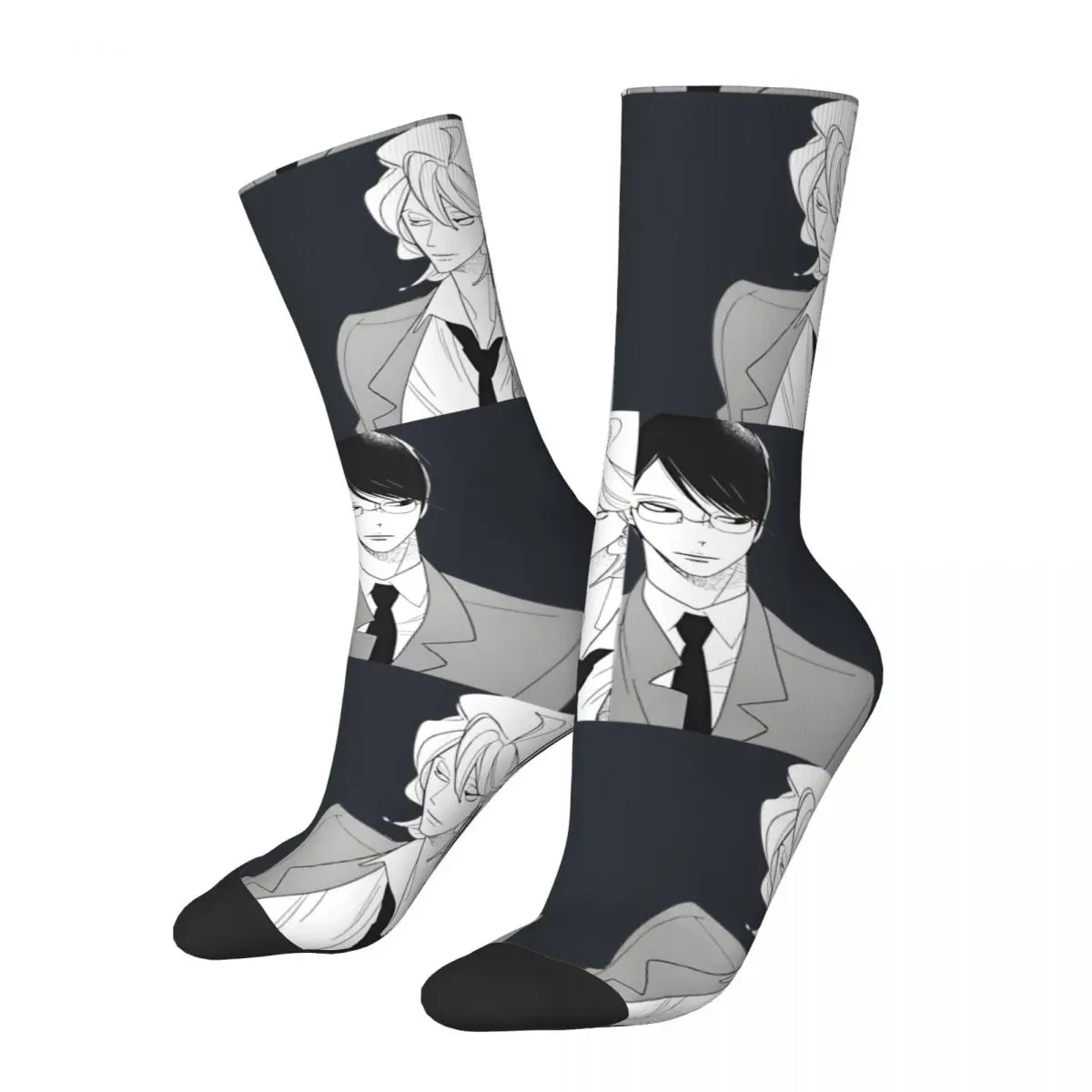 Hip Hop Retro Manga Crazy Men's graphic Socks Unisex Doukyuusei Street Style Pattern Printed Funny Novelty Crew Sock Boys Gift