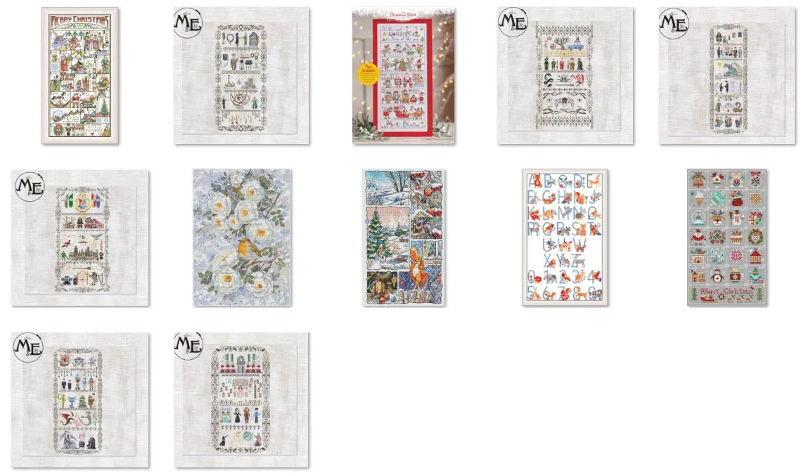 Embroidery Cross Stitch Kits Craft DIY Needlework Cotton Canvas LBP - White Rose and Sparrow 36-47 Cross Stitch Set