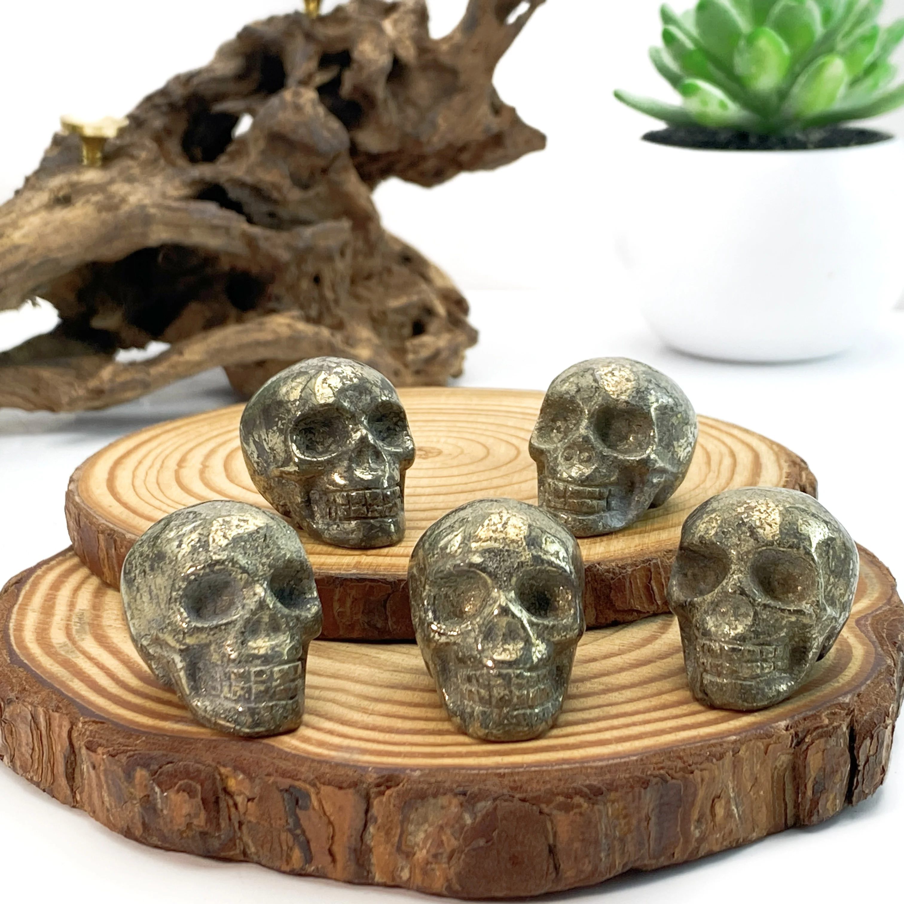 Random 1PC High Quality Decoration Natural Pyrite skull,Birthday Gift,Men Gift,Women Gift,Scene Decoration.