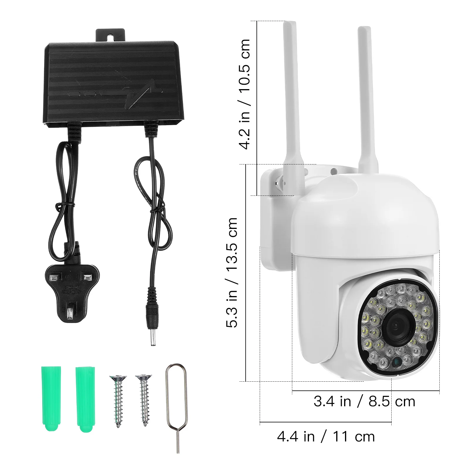 كاميرا مراقبة لاسلكية تعمل بالواي فاي 5G للمنزل وشاشة خارجية للرؤية الليلية وصوت ثنائي الاتجاه -25 ~ 65 ℃