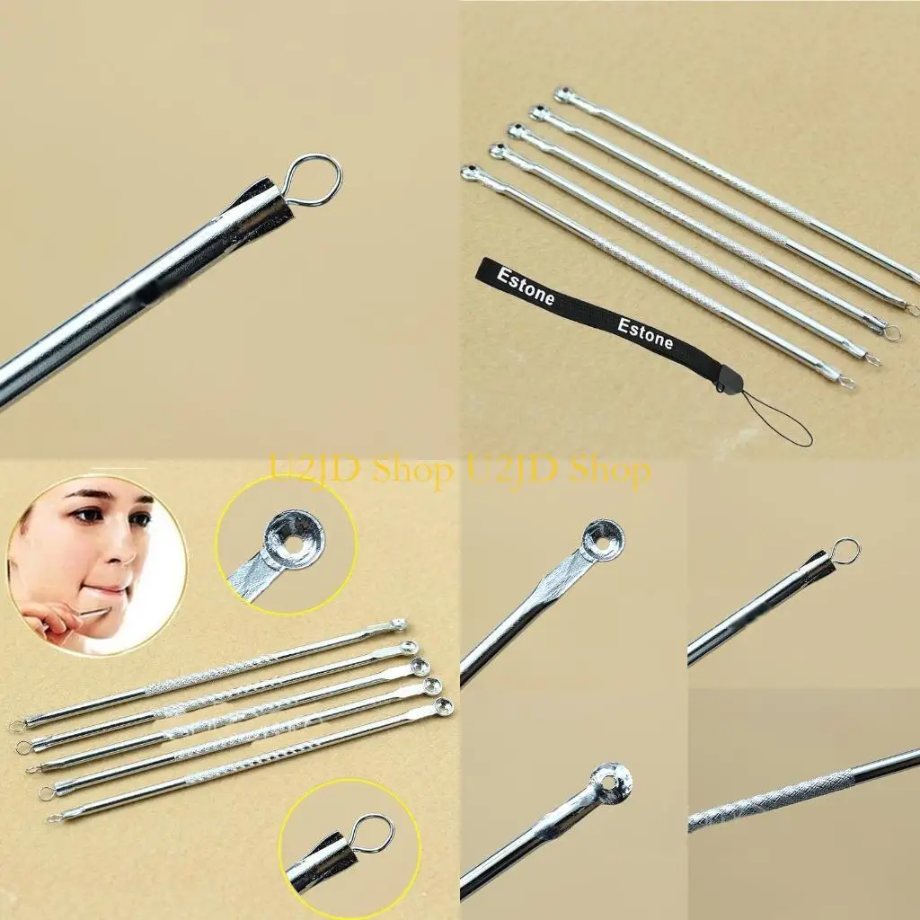 U2JD 5PCS Blackhead Comedone acne acné pimple bellis Extracteur Retorse