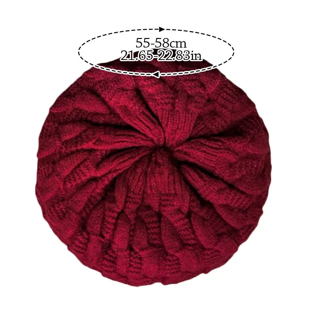 قبعة شتوية نسائية سميكة غير رسمية من الصوف الدافئ على شكل لسان البط مقاومة للرياح لحماية الأذن قبعة حياكة في الهواء الطلق #6