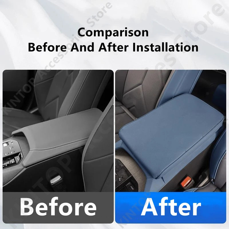 For BMW X3 24-25 G45 Leather Armrest Box Heightening Pad,Car Interior Decoration Modification Protection Accessories Refit view 2
