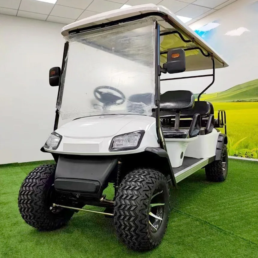 High Speed 6/2+4 Seater Electric Street Legal Golf Cart 60V Lithium Battery All-Terrain Off-Road Golf Cart Golf Cart Model A