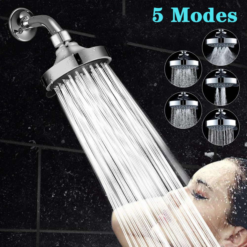 Wall Mount Rainfall Showerhead 3 Modes Adjustable Water Saving High Pressure Ceiling Shower Head Chlorine Fluoride Water Filter