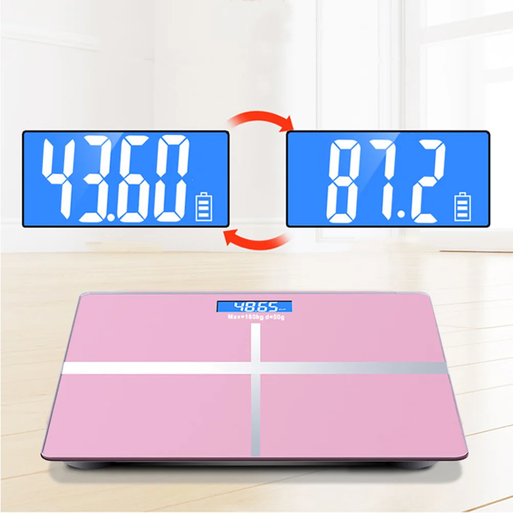 

1 шт. перезаряжаемые электронные весы розовое золото умные цифровые весы большой дисплей измерение жира в организме USB зарядка креативный