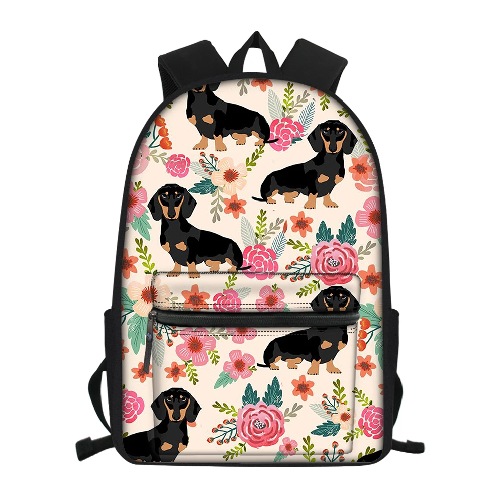 School Bags For Boys Girls Back Pack 2025 3D Dachshund Dog Print Bagpack Kids Schoolbags High Quality Backpack Student Book Bag