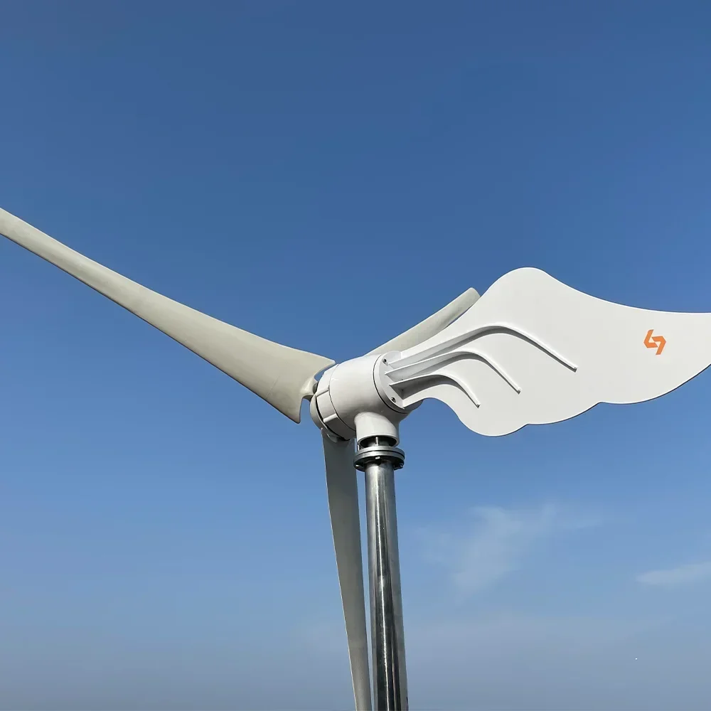 2000W Wind Turbine 3 Blades Wave Tail 12V/24V/48V Portable Free Energy Household Windmill High Energy Efficiency New Arrive