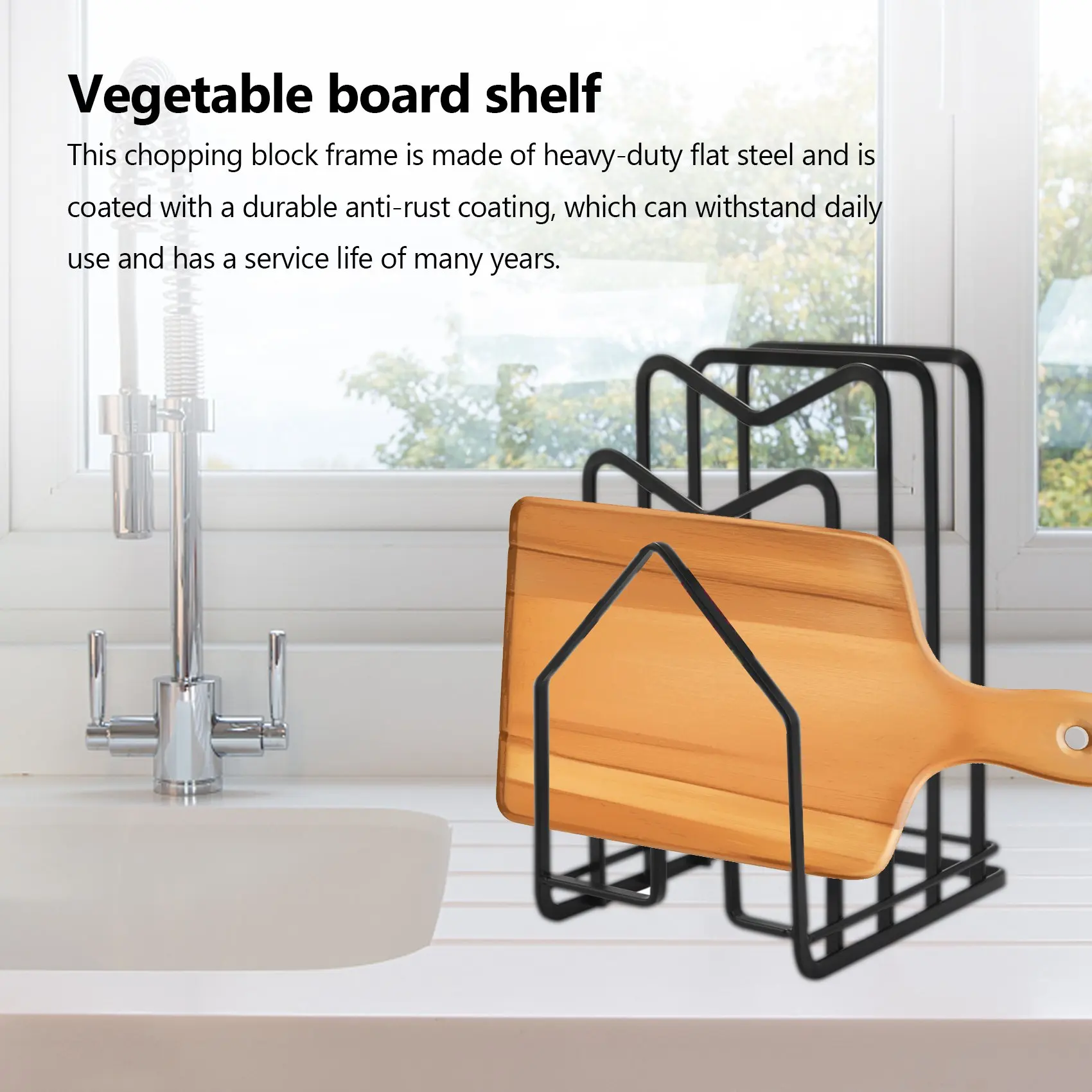 

Cutting Board Rack Chopping Board Organizer Stand Holder Kitchen