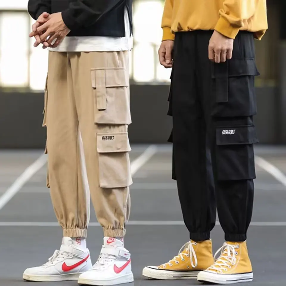 

Harajuku модные универсальные японские популярные новые повседневные брюки в простом художественном стиле модные ленисть