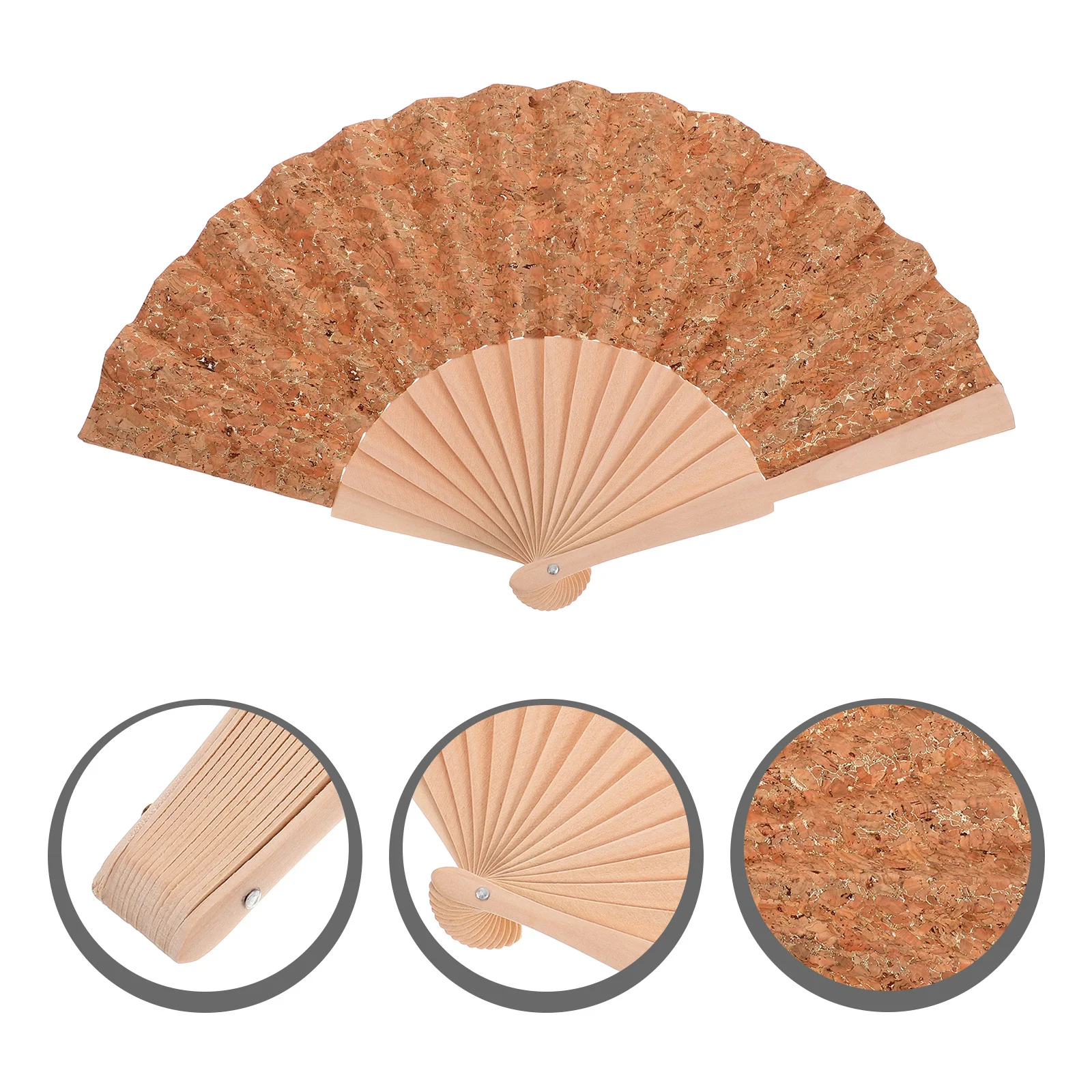 

Vintage Folding Fan Creative Practical Compact Foldable Dance Fan Photo Prop for Church Party Decoration Present