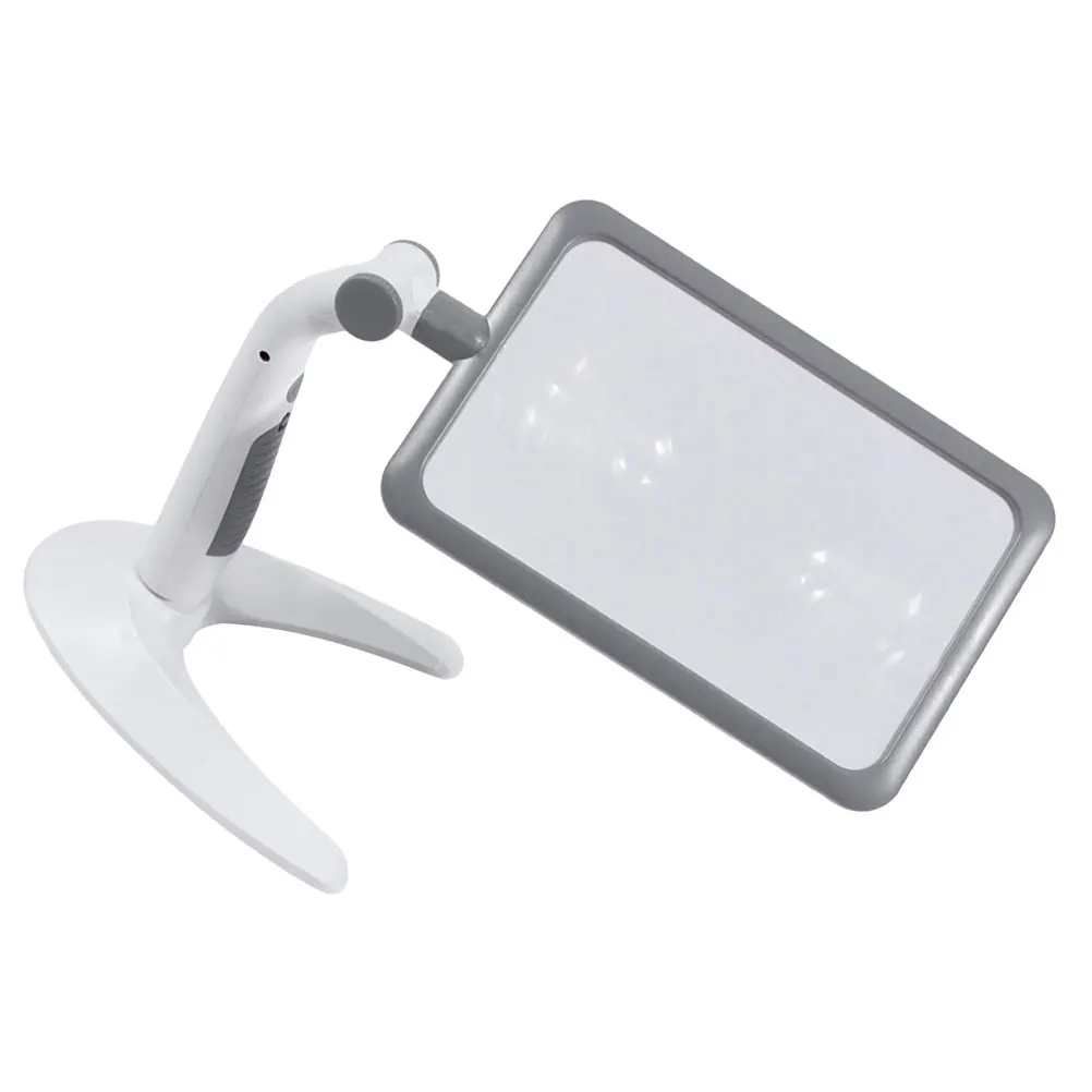 

Handheld Desktop LED Magnifier Adjustable Light Reading Book Viewing Lens for Seniors Multifunctional Brightness Control