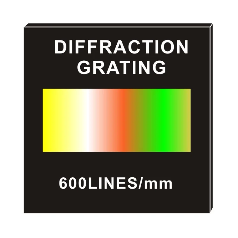 50x50mm Glass Holographic Trasmission Diffraction Grating University Spectral Decomposition Wavelength 20-2000nm 500 Lines