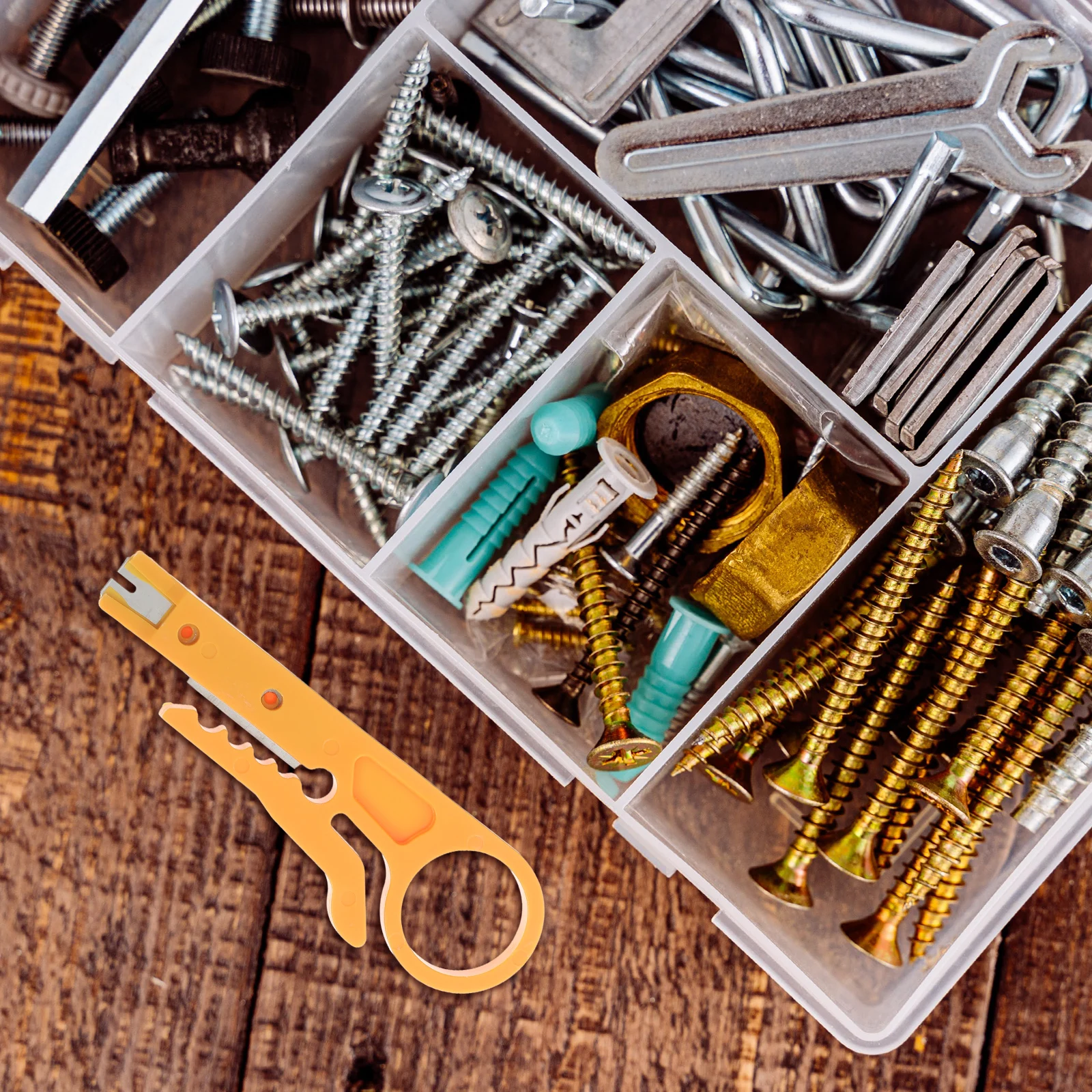 

10Pcs Wire Stripper Crimper Pliers for Utp Stp Cables Finger Loop Secure Hold Yellow Wire Stripper Cable Cutter