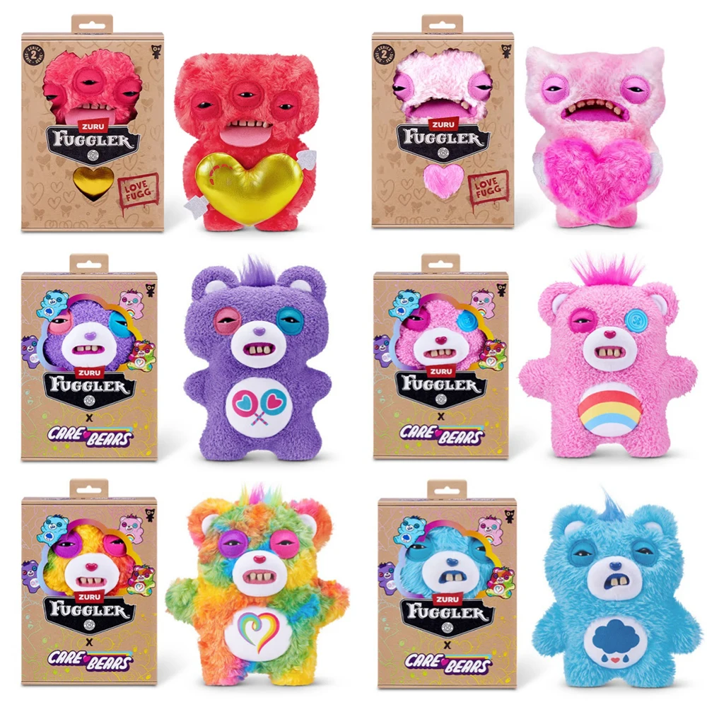 

Мягкая плюшевая игрушка Fuggler Love Ugly Teeth Monster Care Bears Shark Jaws, коллекционная, в коробке