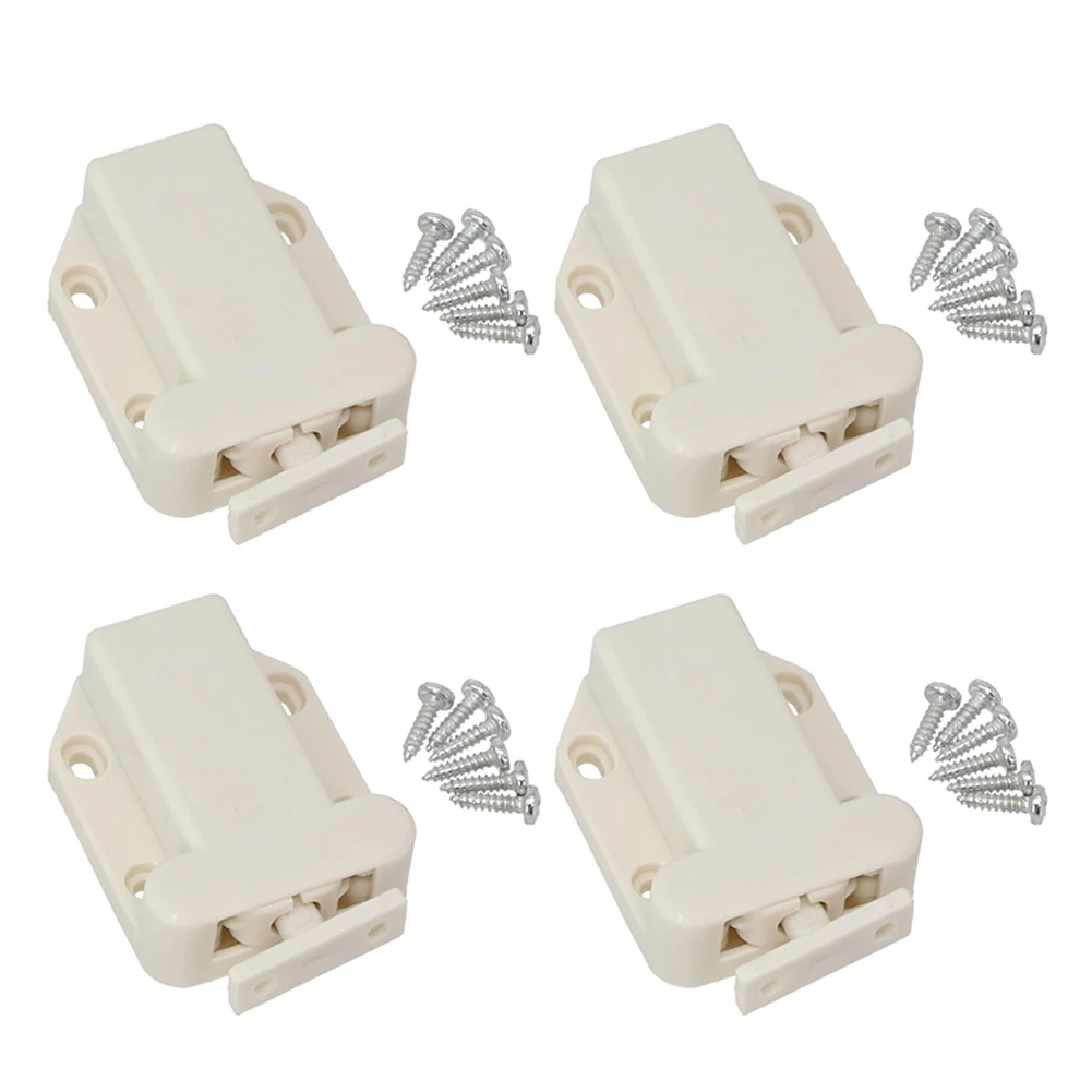 Easy Installation Push To Open Latch Pack of 4 for Kitchen Cabinet Touch Release Drawer Cupboard Security Locks