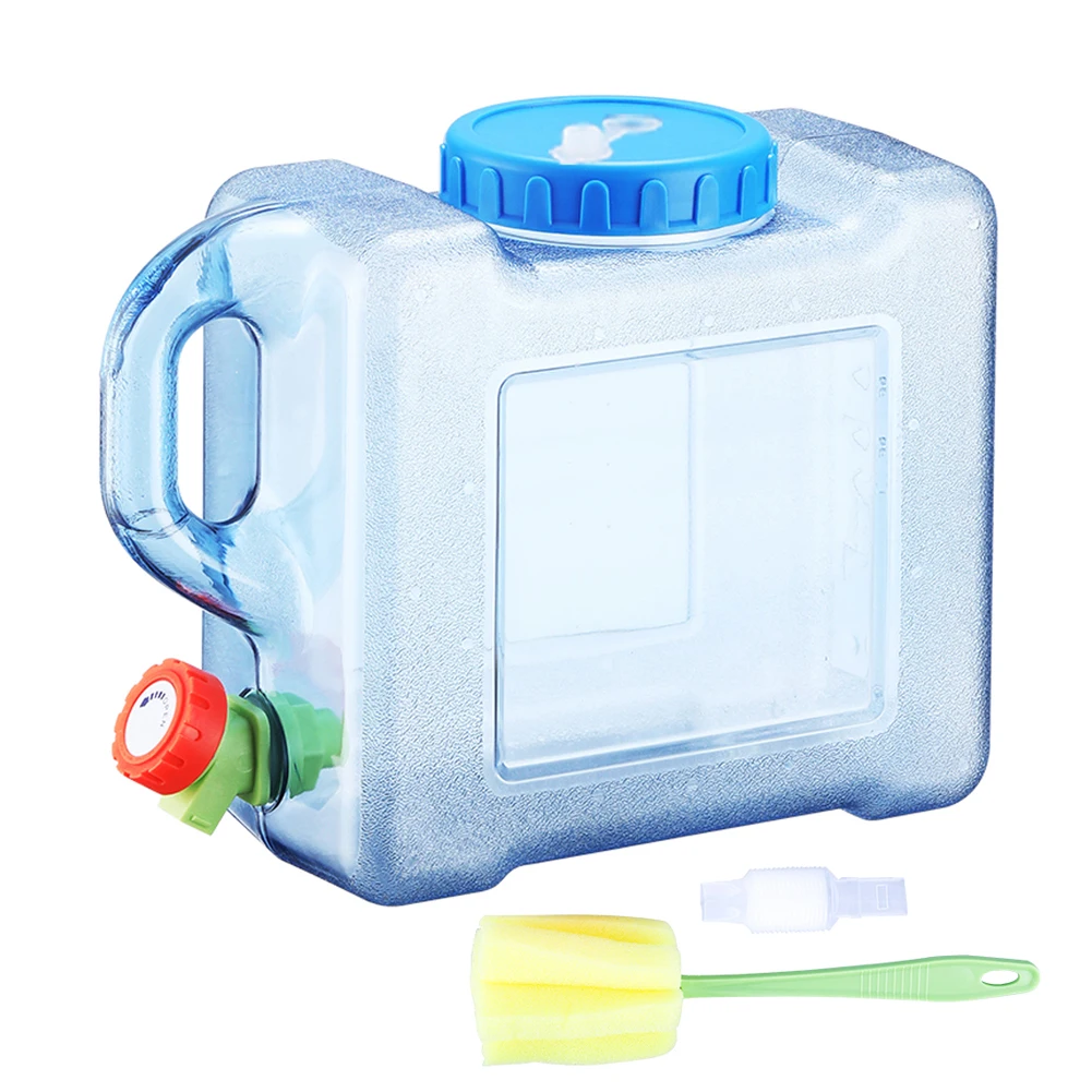 إبريق دلو الماء سعة 5 لتر مع صنبور حاوية مياه للتخييم محمولة متعددة الأغراض للتنزه في الهواء الطلق والسفر في حالات الطوارئ #2