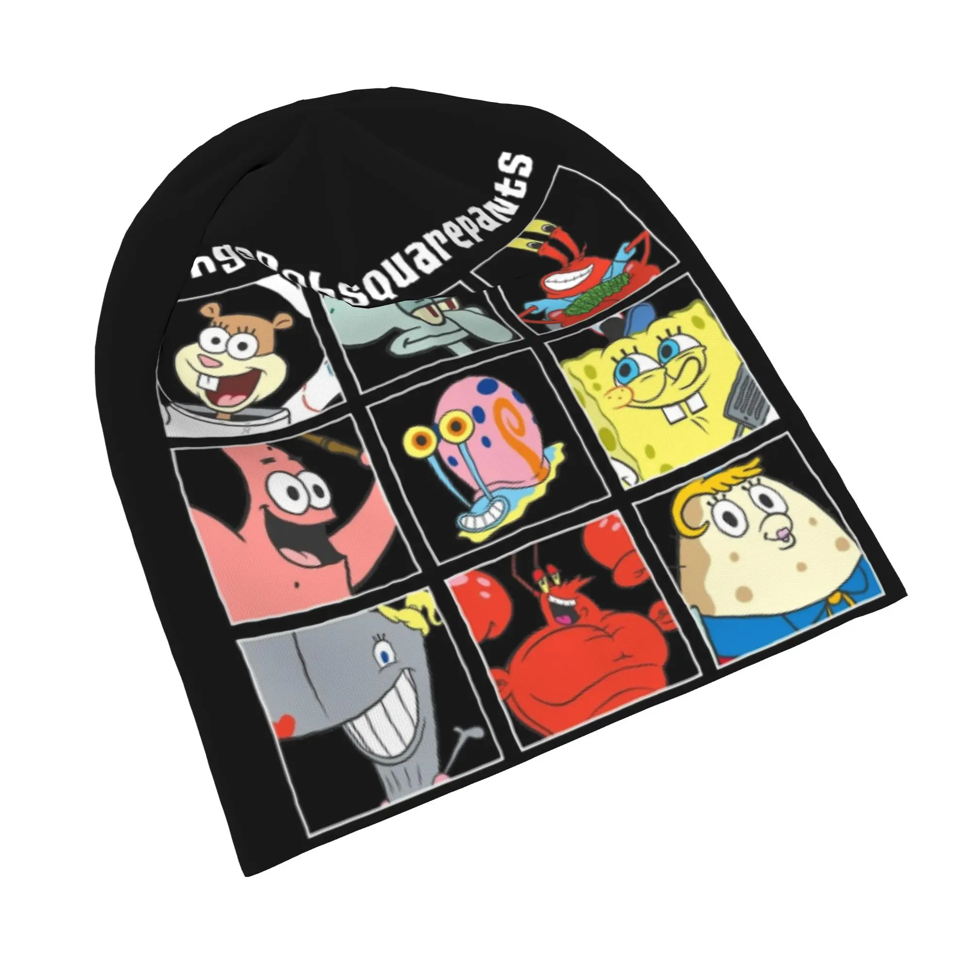 Spongebobed Cap  Casual Men Women Ski Skullies Beanies Hat Spring Warm Multifunction Bonnet Knit Hat