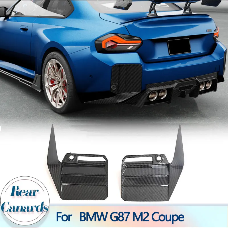 

Car Rear Bumper Canards Splitters for BMW G87 M2 Coupe 2-Door 2022 2023 Prepreg Dry Carbon Racing Rear Bumper Trim Body Kits