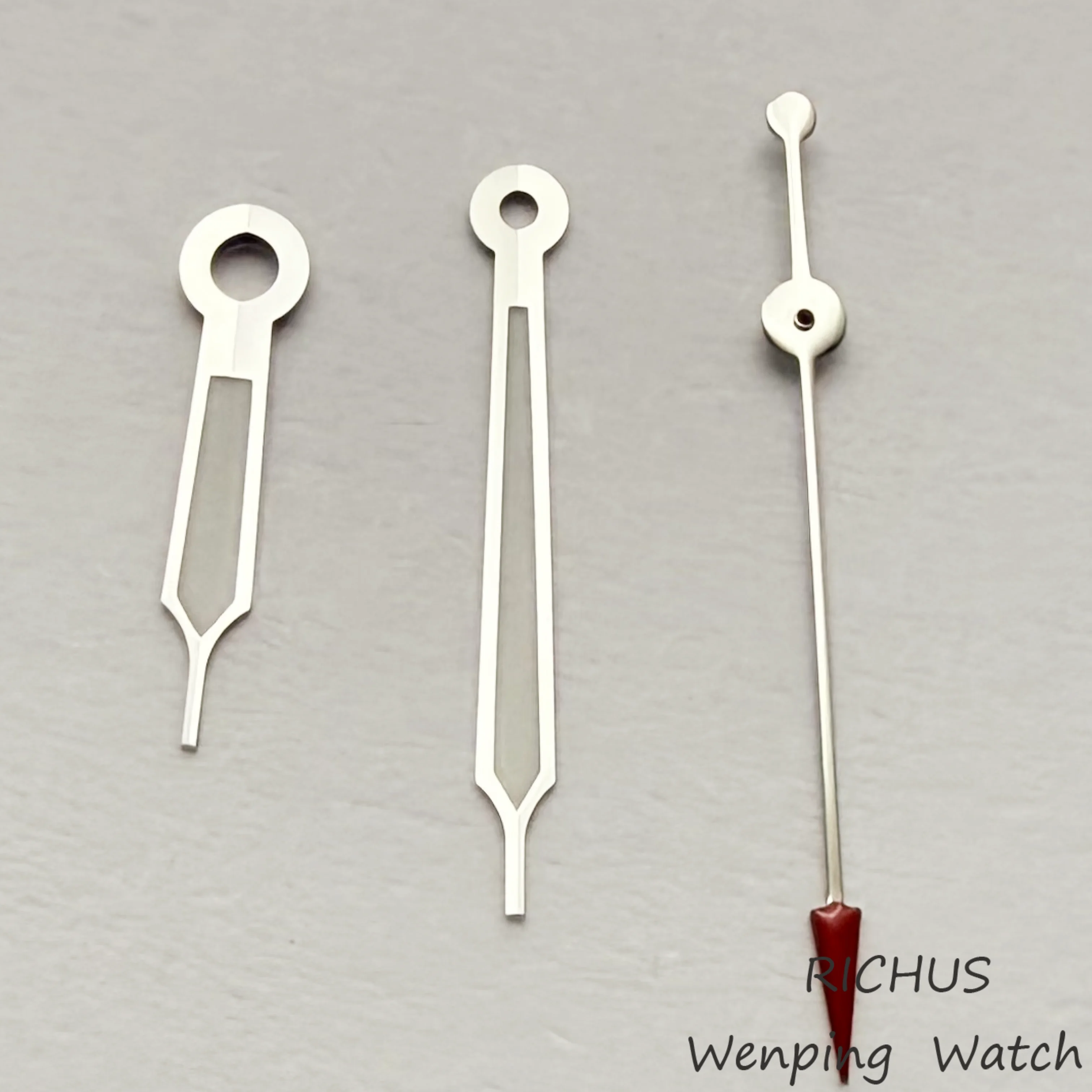 Silver Red Watch Hands Green Luminous Repair Parts Fit for VH31 Movement