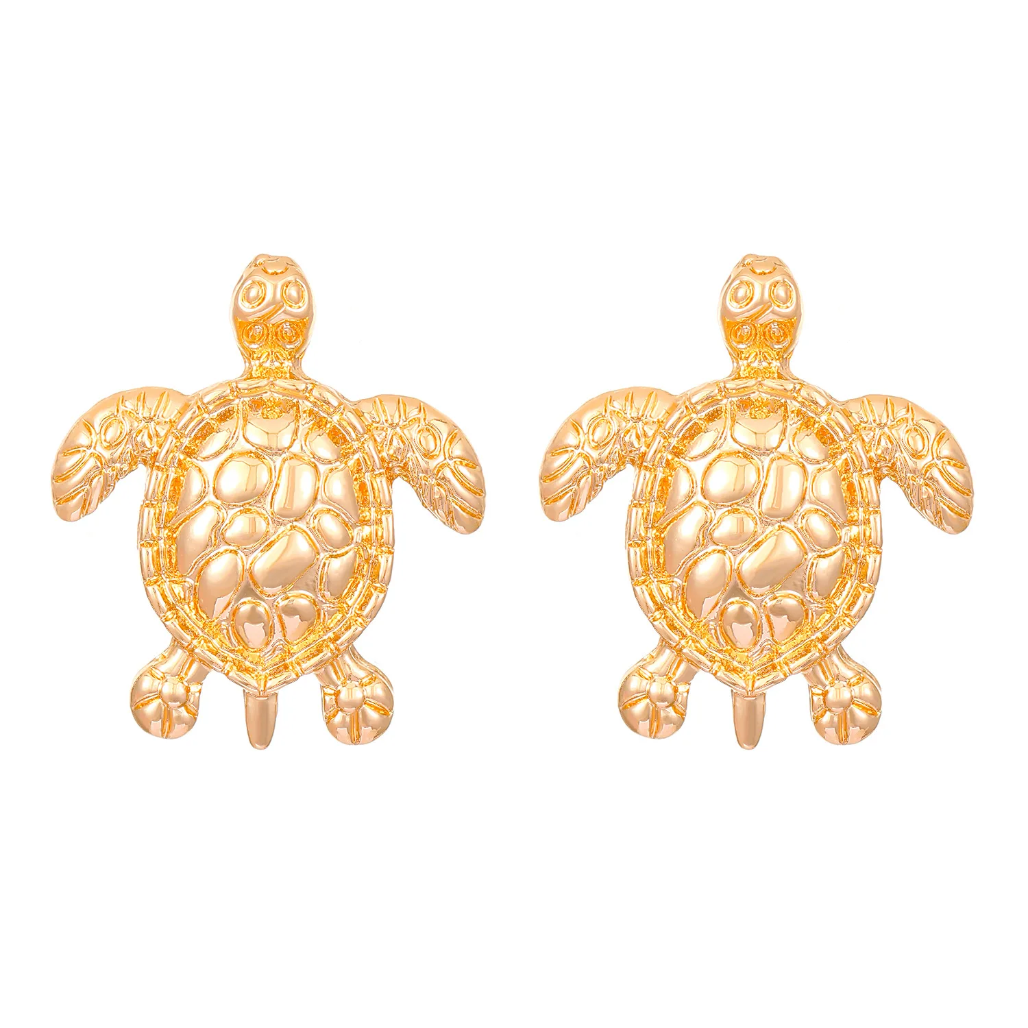 Pendientes de acero inoxidable con forma de tortuga para mujer, moda europea y americana, personalidad Retro, regalos de joyería simples