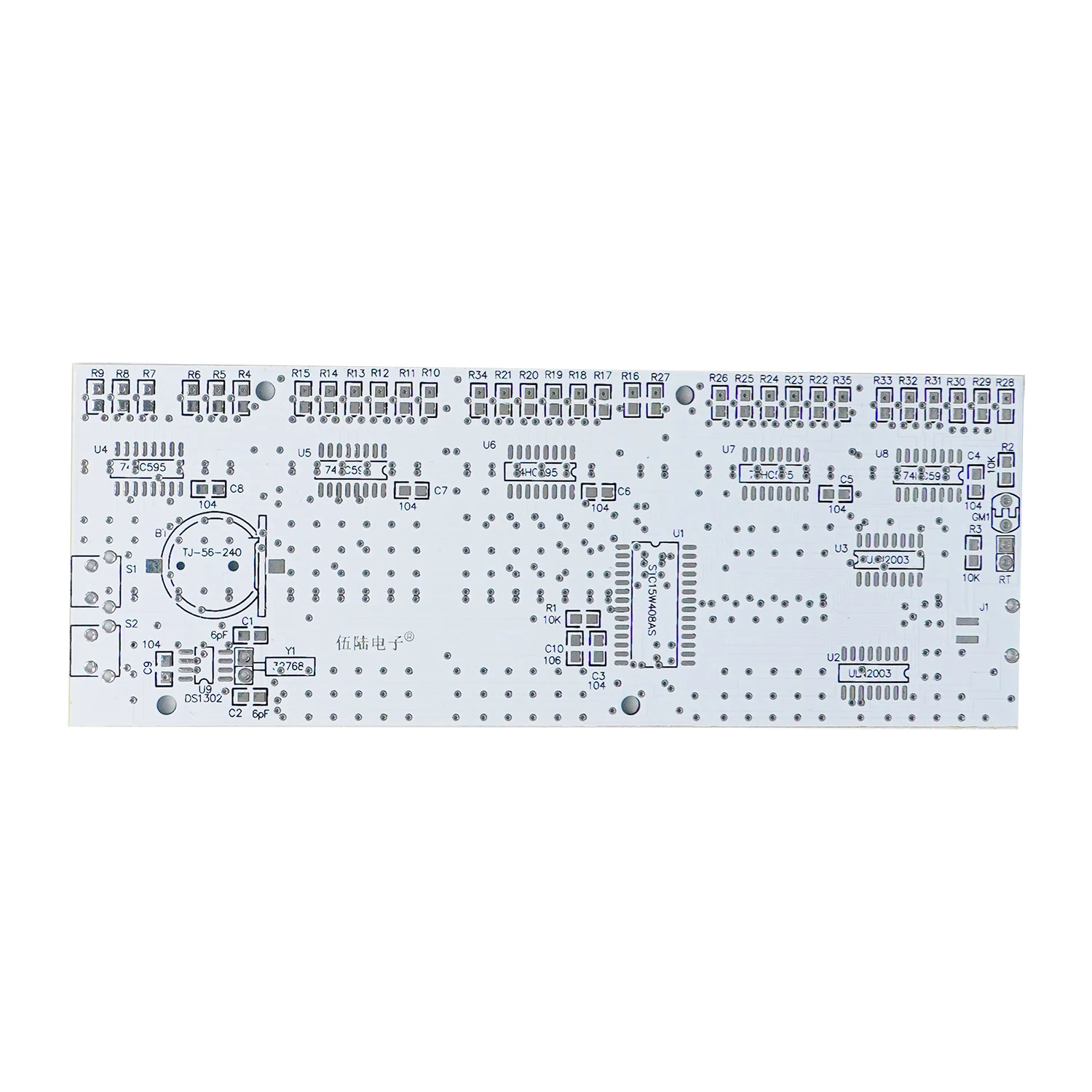 51 Microcontroller Chip LED Dot Matrix Clock Kit Light Control Electronic Clock DIY SMD Components Soldering Practice Boards