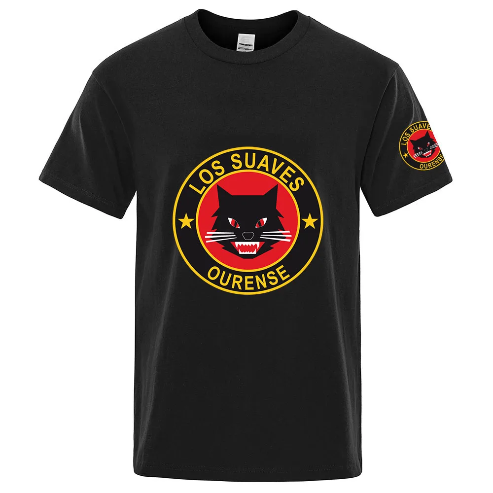 Camiseta de Verano 2026 Los Suaves Ourense con Logotipo Estampado, Cuello Redondo, Estilo Informal, Transpirable, para Hombre, de Seda de Hielo, Corte Ajustado, Estilo Business