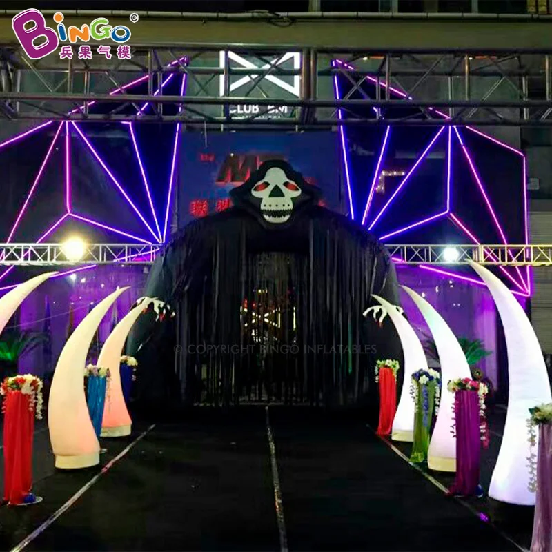 

Custom Made 5.5x5 Meters Inflatable Scary Demon Arch Toy For Halloween Stage Decoration Advertising Event Ghost Archway Entrance