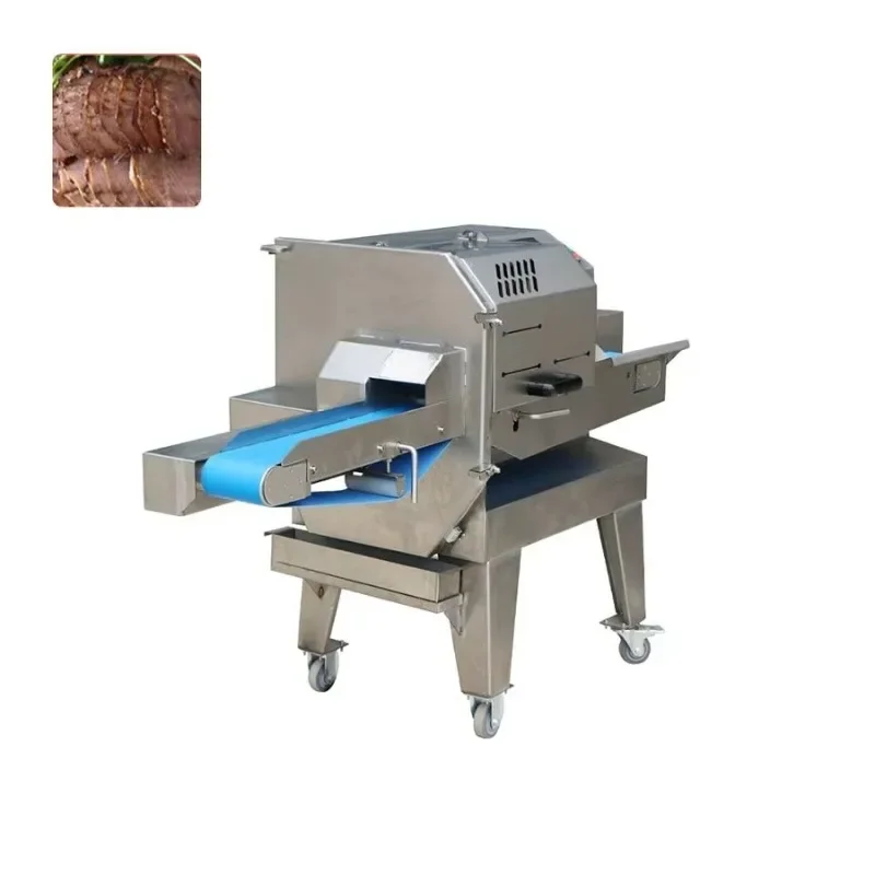 High-performance meat processor for slicing bacon, pork, beef, fish, cucumbers, vegetables
