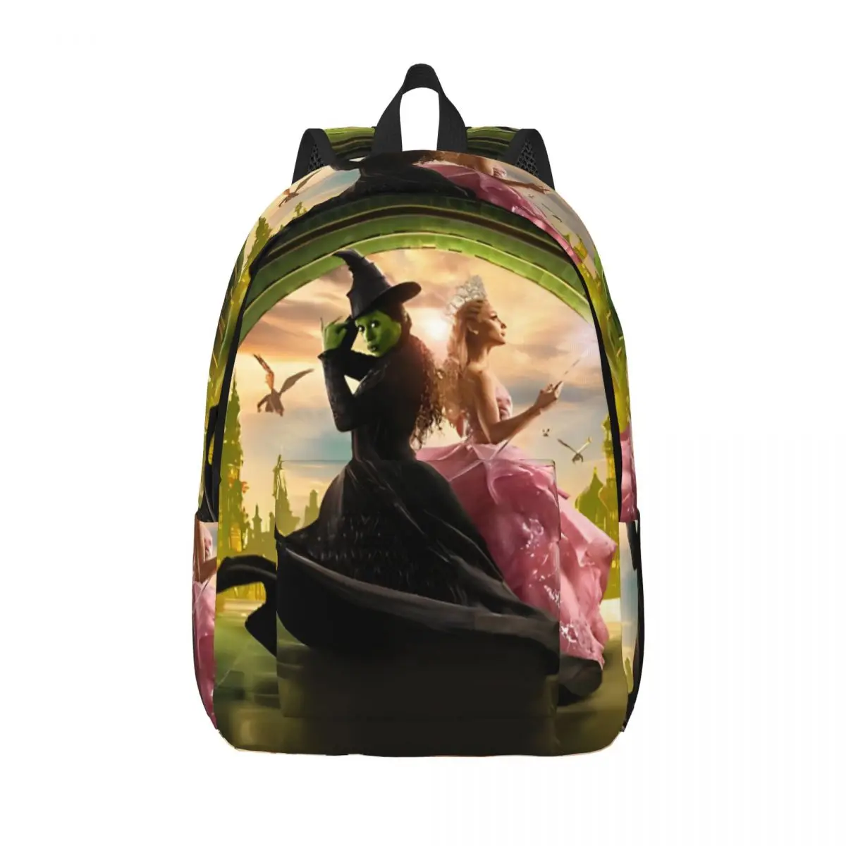 

Wicked Elphaba Glinda Backpack for Boy Girl Kids Student School Book Bags Movie Canvas Daypack Preschool Primary Bag with Pocket