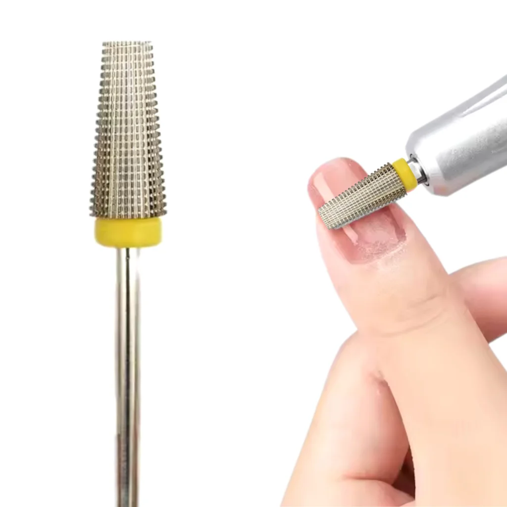 Kit de 3 forets professionnels en tungstène, pour Gel, porcelaine, Nail Art, aiguille conique, nivellement, finition, mouvement de Gel