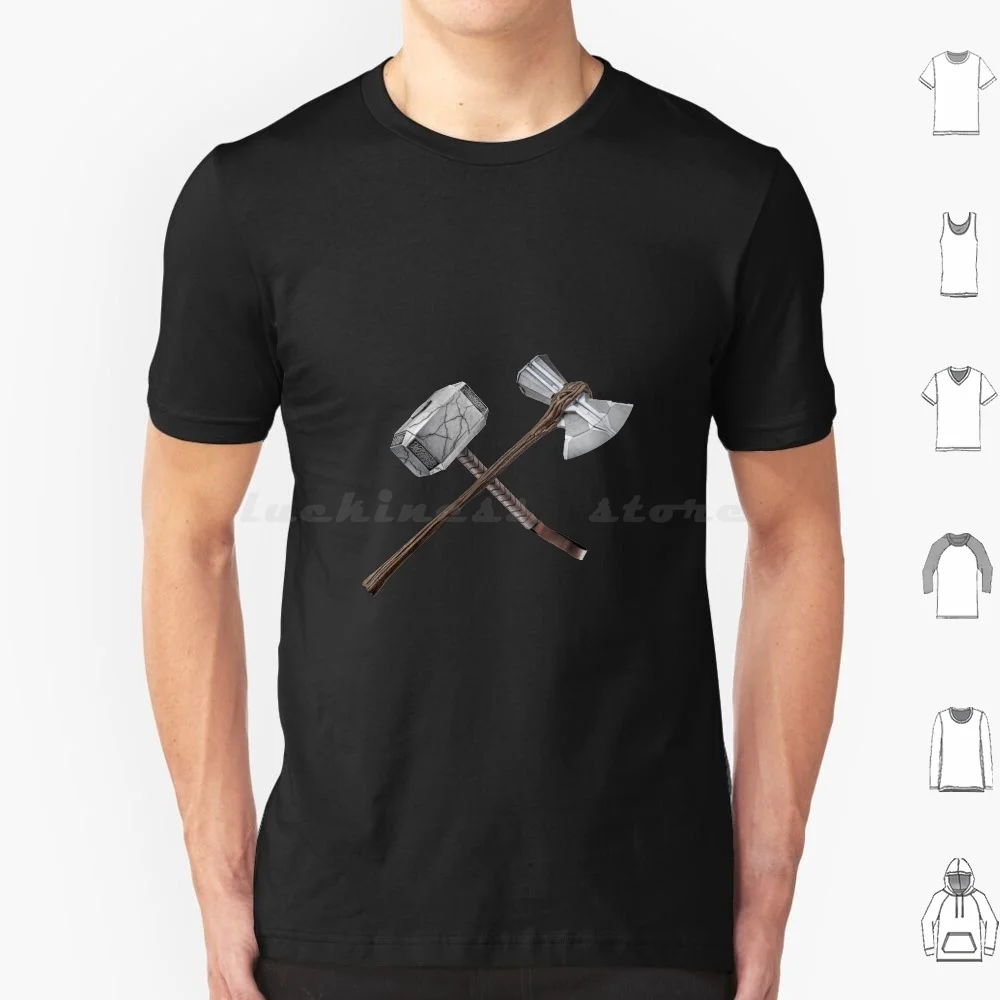 Amor y trueno, camiseta con diseño de Mjolnir y Stormbreaker de tendencia fresca, camiseta fresca de algodón 6xl, amor y trueno, amor y trueno
