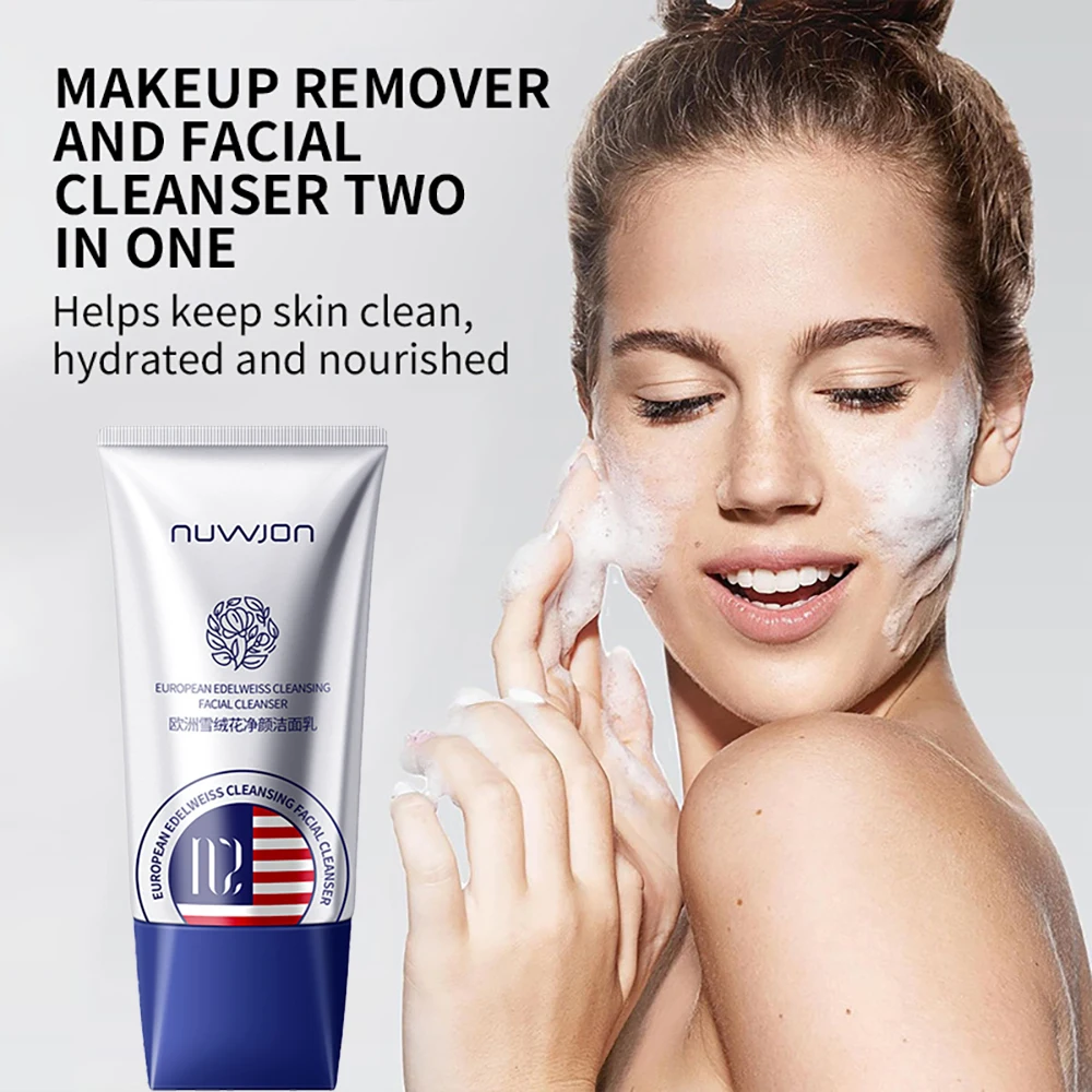

Edelweiss Repair Face Wash Bubble Moisturizing Makeup Removal Facial Cleanser Firming Cleansing Skin Dirt Pore Skincare Products