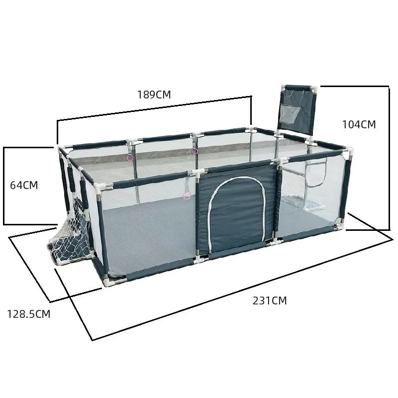 IMBABY روضة أطفال داخلية ملعب أطفال كبير روضة أطفال آمنة واقية حاجز سياج لعبة مقاومة للماء روضة ألعاب