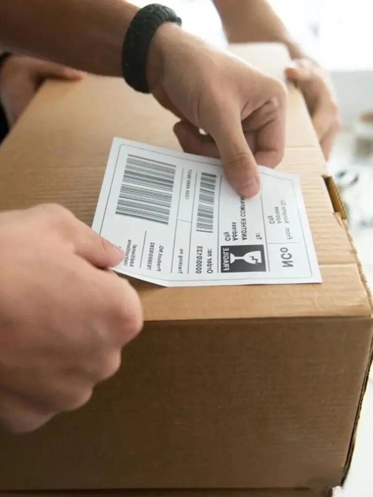 4*4"*100 sheets Adhesive Shipping Label Waterproof Thermal Label Thermal Transfer Label Sticker Small Ticket Paper