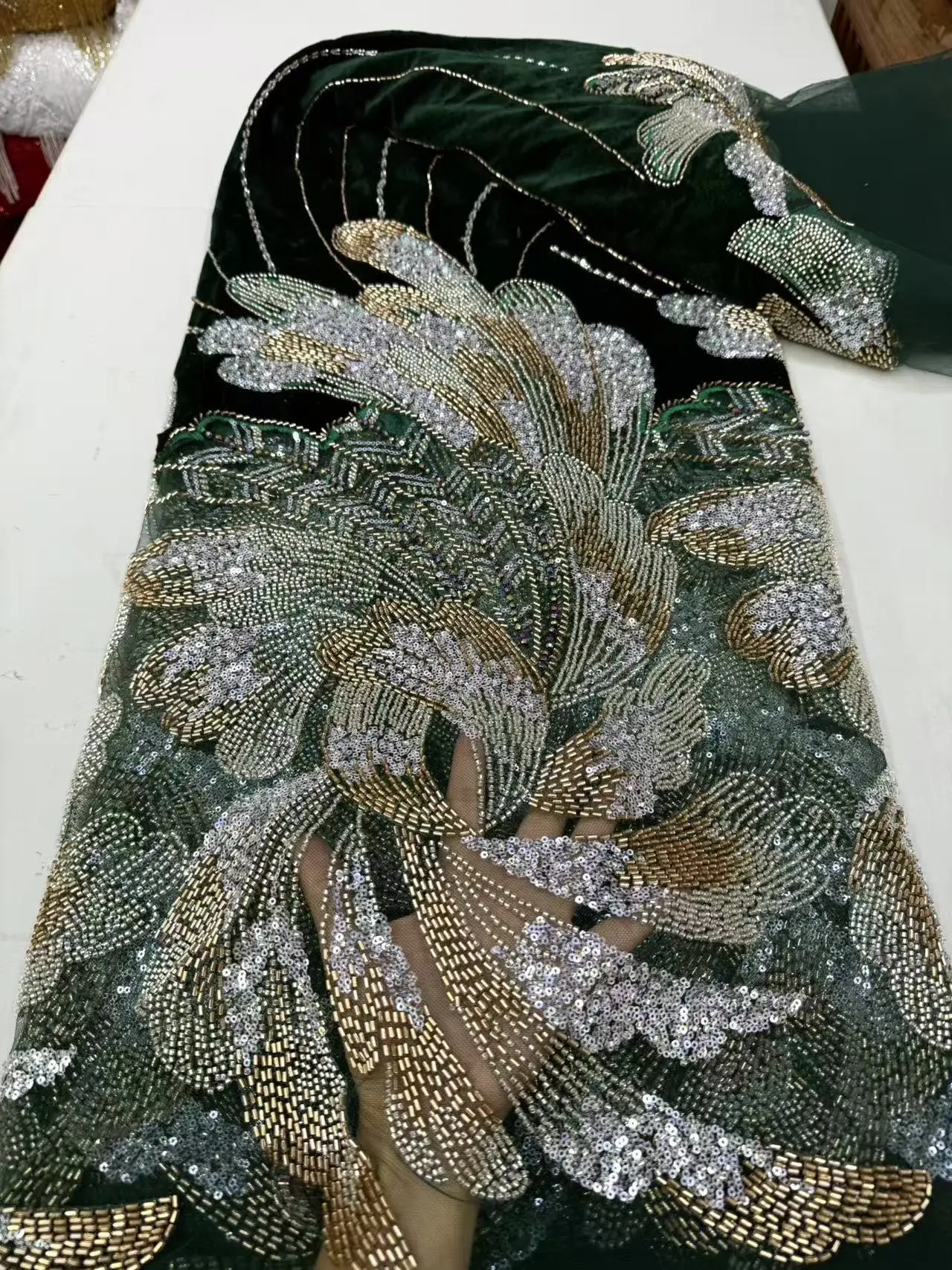 2026 African French Sequin Bea - Sewing Velvet Fabric 评论和价格