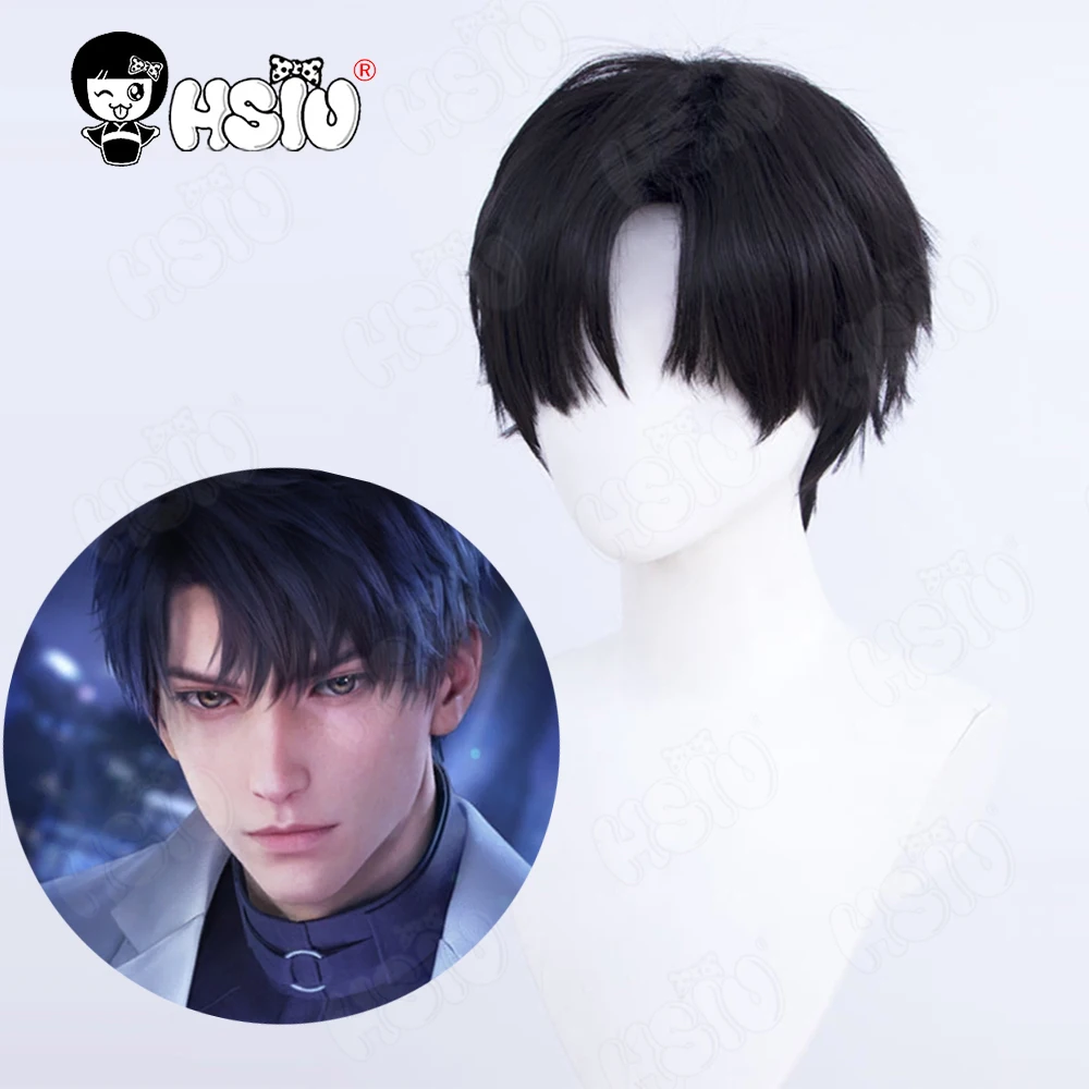 Zayne Cosplay Wig Fiber synthetic wig Game Love and deepspace Cosplay Wig「HSIU 」Black short Wig+Wig cap