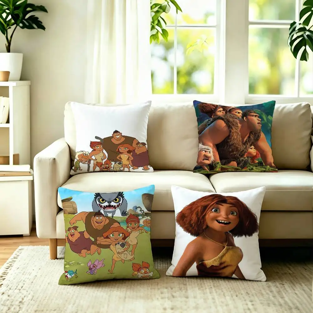

D-Dawn of the C-Croods Square Double-Sided printed Pillow Case Bedroom Bedside Pillow Sofa Cushion Cover
