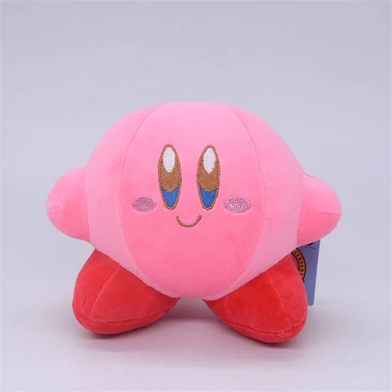 Juguete de peluche de estrella Kirby de 15CM, muñeco de peluche suave de Anime, muñeco de peluche rosa esponjoso, almohada, decoración de