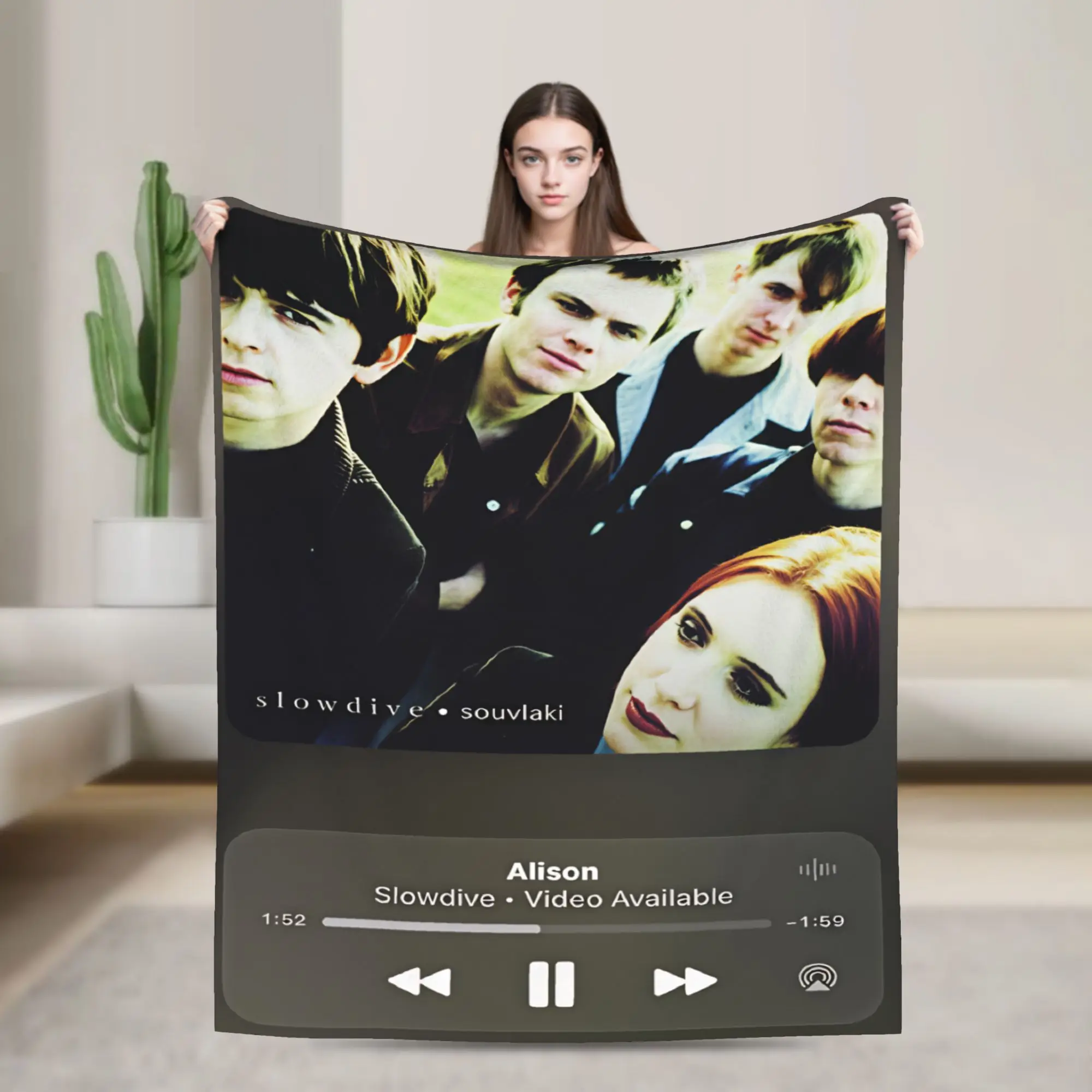 Slowdive Alison 1991 Vintage Blankets Quality Warm Soft  Throw Blanket Winter Travel Bedroom Funny Bedspread