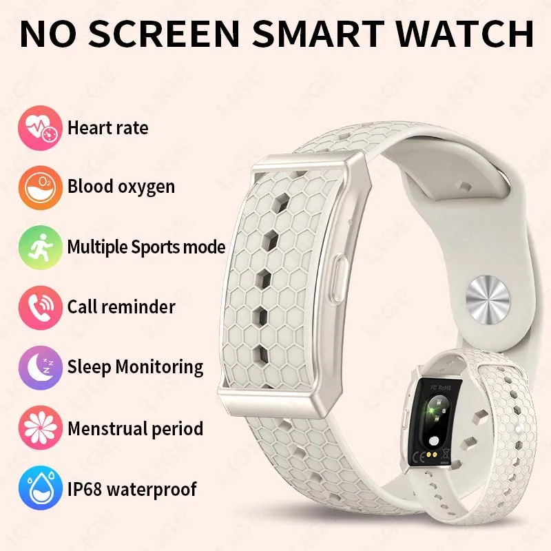 

LIGE монитор сердечного ритма без экрана умные часы 2025 электронный браслет шагомер спортивный фитнес-трекер ремешок мужские умные часы женские