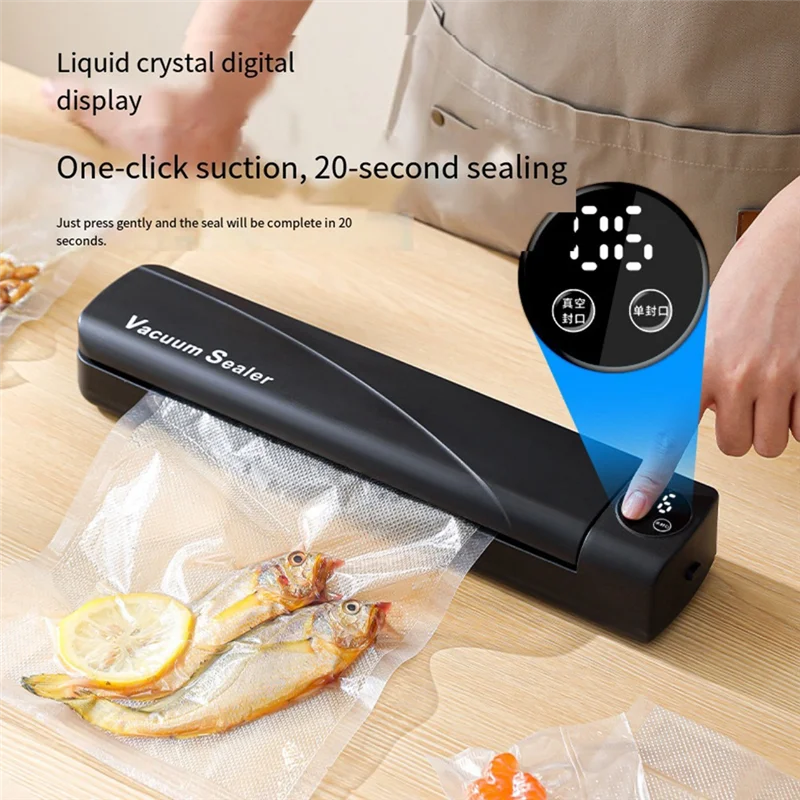 【RABATT】Automatic Vacuum Sealing Machine Food Packaging Household Kitchen Plastic Sealing Fresh-Keeping Machine