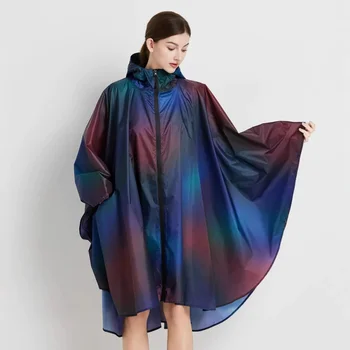 Fashion Big Size Women Leopard Raincoat Lightweight Rain Coat Poncho Ladies Waterproof Cloak Raincoats Adults Windproof Rainwear 5