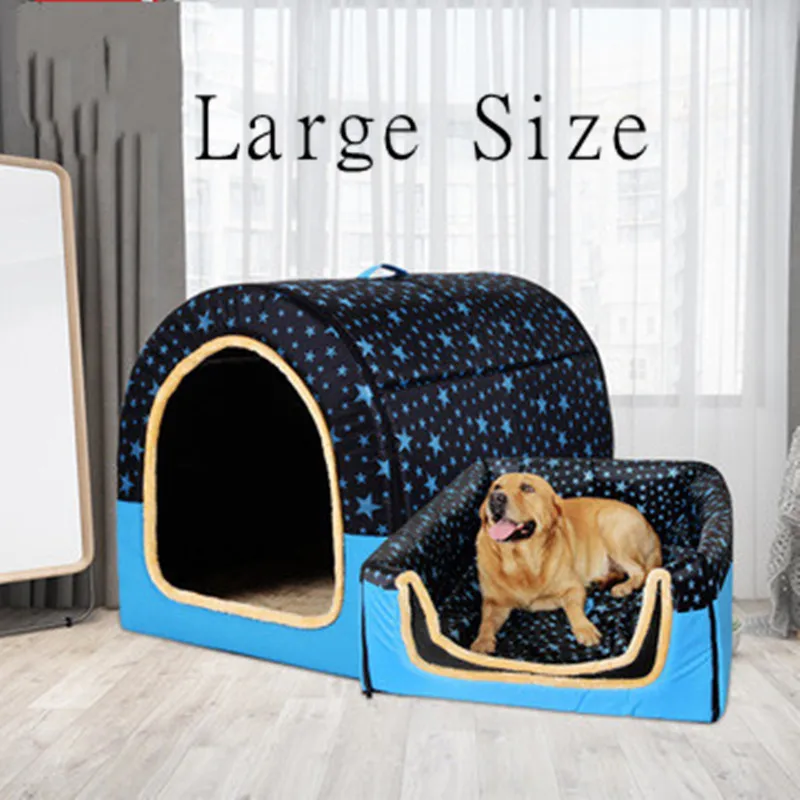 BIG Dog Kennel Pet Supplies Pet Kennel Can Be Disassembled and Washable Closed Warm Large-sized Dog House Cat Kennel Warmth